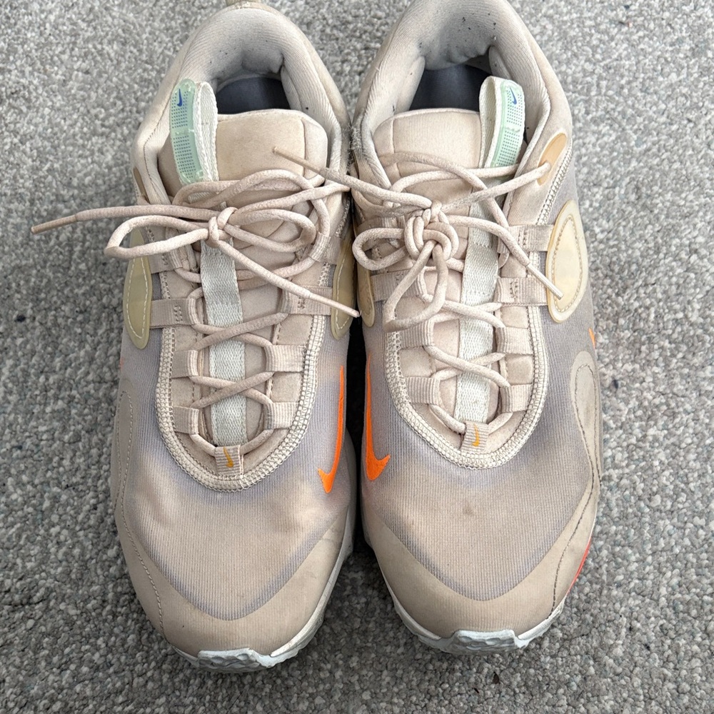 Nike Beige and Orange Women's Sneakers